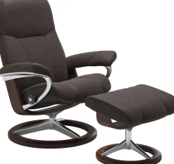 Stressless® Relaxsessel »Consul« Set, Relaxsessel mit Hocker,mit Hocker, mit Signature Base, Größe S, Gestell Eiche