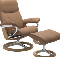 Stressless® Relaxsessel »Consul« Set, Relaxsessel mit Hocker,mit Hocker, mit Signature Base, Größe S, Gestell Eiche