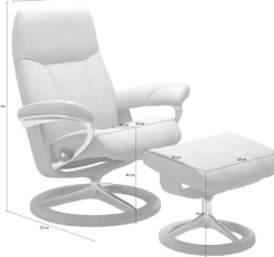 Stressless® Relaxsessel »Consul« Set, Relaxsessel mit Hocker,mit Hocker, mit Signature Base, Größe M, Gestell Eiche