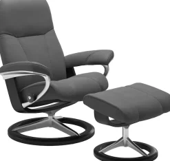 Stressless® Relaxsessel »Consul« Set, Relaxsessel mit Hocker,mit Hocker, mit Signature Base, Größe S, Gestell Schwarz