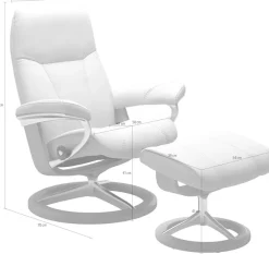 Stressless® Relaxsessel »Consul« Set, Relaxsessel mit Hocker,mit Hocker, mit Signature Base, Größe S, Gestell Schwarz