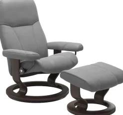 Stressless® Relaxsessel »Consul« Set, Relaxsessel mit Hocker,mit Hocker, mit Classic Base, Größe S, Gestell Wenge