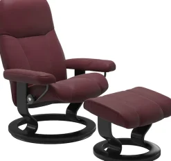 Stressless® Relaxsessel »Consul« Set, Relaxsessel mit Hocker,mit Hocker, mit Classic Base, Größe L, Gestell Schwarz