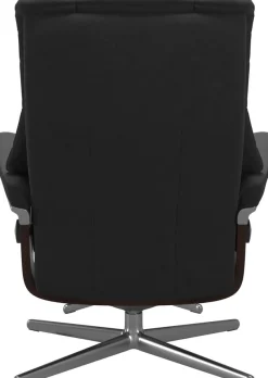 Stressless® Relaxsessel »Mayfair« Set, Relaxsessel mit Hocker,mit Hocker, mit Cross Base, Größe S, M & L, Holzakzent Braun