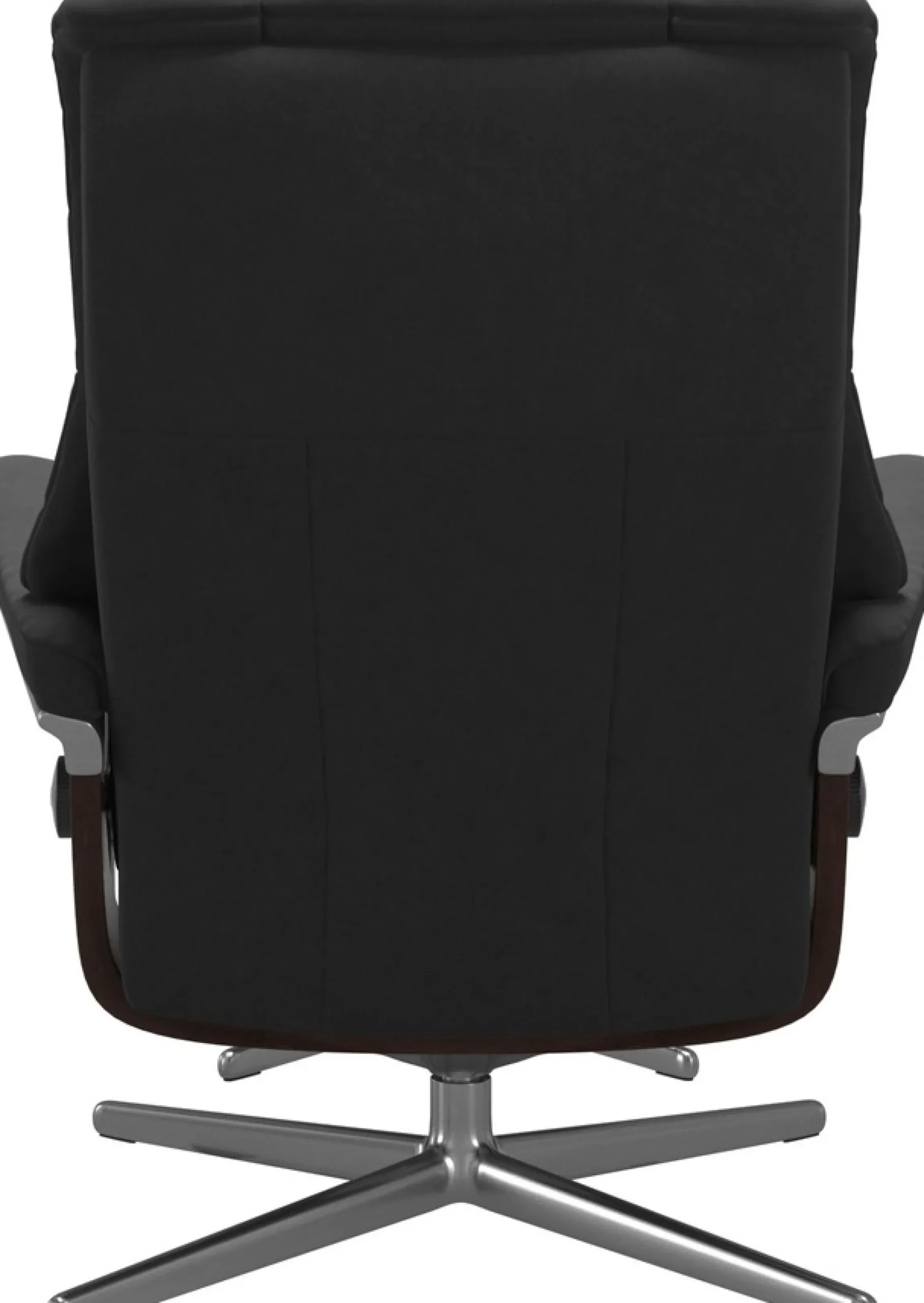 Stressless® Relaxsessel »Mayfair« Set, Relaxsessel mit Hocker,mit Hocker, mit Cross Base, Größe S, M & L, Holzakzent Braun