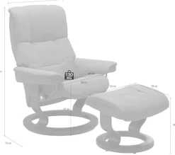 Stressless® Relaxsessel »Mayfair« Relaxsessel mit Hocker,mit Hocker, mit Classic Base, Größe S, M & L, Gestell Schwarz