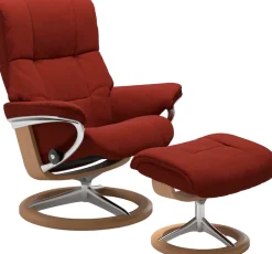 Stressless® Relaxsessel »Mayfair« Set, Relaxsessel mit Hocker,mit Hocker, mit Signature Base, Größe S, M & L, Gestell Eiche