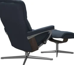 Stressless® Relaxsessel »Mayfair« Set, Relaxsessel mit Hocker,mit Hocker, mit Cross Base, Größe S, M & L, Holzakzent Wenge