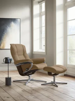 Stressless® Relaxsessel »Mayfair« mit Cross Base, Größe S, M & L, Holzakzent Braun