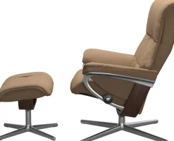 Stressless® Relaxsessel »Mayfair« mit Cross Base, Größe S, M & L, Holzakzent Braun