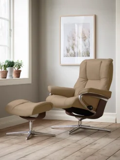 Stressless® Relaxsessel »Mayfair« mit Cross Base, Größe S, M & L, Holzakzent Braun