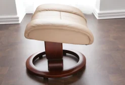 Stressless® Relaxsessel »Ruby« Set, Relaxsessel mit Hocker,mit Classic Base, Größe S, Gestell Eiche, Wenge, Braun & Schwarz