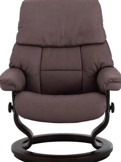 Stressless® Relaxsessel »Ruby« Set, Relaxsessel mit Hocker,mit Classic Base, Größe S, Gestell Eiche, Wenge, Braun & Schwarz