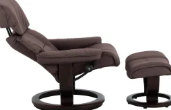 Stressless® Relaxsessel »Ruby« Set, Relaxsessel mit Hocker,mit Classic Base, Größe S, Gestell Eiche, Wenge, Braun & Schwarz