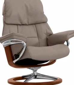 Stressless® Relaxsessel »Ruby« Set, Relaxsessel mit Hocker,mit Signature Base, Größe L, Gestell Eiche, Wenge, Braun & Schwarz