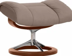 Stressless® Relaxsessel »Ruby« Set, Relaxsessel mit Hocker,mit Signature Base, Größe L, Gestell Eiche, Wenge, Braun & Schwarz