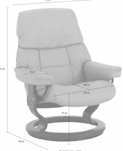 Stressless® Relaxsessel »Ruby« mit Classic Base, Größe S, Gestell Eiche, Wenge, Braun & Schwarz
