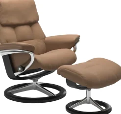Stressless® Relaxsessel »Ruby« mit Signature Base, Größe M, Gestell Eiche, Wenge, Braun & Schwarz