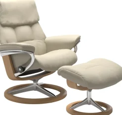 Stressless® Relaxsessel »Ruby« mit Signature Base, Größe S, Gestell Eiche, Wenge, Braun & Schwarz