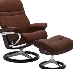 Stressless® Relaxsessel »Sunrise« mit Signature Base, Größe L, Gestell Schwarz, in 2 Bezugsqualitäten lieferbar