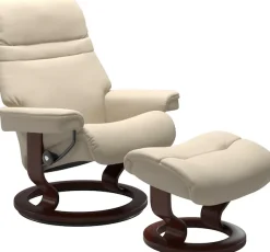 Stressless® Relaxsessel »Sunrise« mit Classic Base, Größe S, Gestell Braun, in 2 Lederqualitäten lieferbar