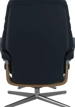 Stressless® Relaxsessel »Sunrise« Set, Relaxsessel mit Hocker,mit Hocker, mit Cross Base, Größe S, M & L, Holzakzent Eiche