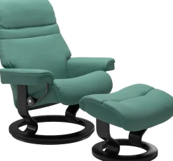 Stressless® Relaxsessel »Sunrise« Relaxsessel mit Hocker,mit Classic Base, Größe M, Gestell Schwarz