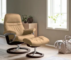 Stressless® Relaxsessel »Sunrise« Relaxsessel mit Hocker,mit Signature Base, Größe S, Gestell Braun