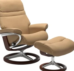 Stressless® Relaxsessel »Sunrise« Relaxsessel mit Hocker,mit Signature Base, Größe S, Gestell Braun
