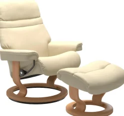 Stressless® Relaxsessel »Sunrise« Relaxsessel mit Hocker,mit Classic Base, Größe M, Gestell Eiche