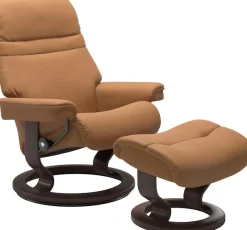 Stressless® Relaxsessel »Sunrise« Set, Relaxsessel mit Hocker,mit Classic Base, Größe S, Gestell Wenge