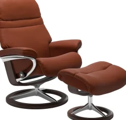 Stressless® Relaxsessel »Sunrise« Relaxsessel mit Hocker,mit Signature Base, Größe S, Gestell Wenge, in 2 Lederqualitäten lieferbar