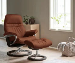 Stressless® Relaxsessel »Sunrise« Relaxsessel mit Hocker,mit Signature Base, Größe S, Gestell Wenge, in 2 Lederqualitäten lieferbar