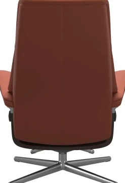 Stressless® Relaxsessel »View« Set, Relaxsessel mit Hocker,mit Hocker, mit Cross Base, Größe S, M & L, Holzakzent Wenge
