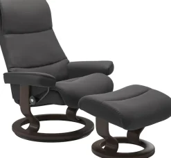 Stressless® Relaxsessel »View« Set, Relaxsessel mit Hocker,mit Classic Base, Größe M,Gestell Wenge