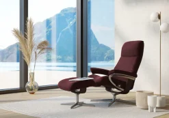 Stressless® Relaxsessel »View« mit Cross Base, Größe S, M & L, Holzakzent Braun