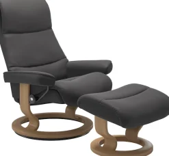 Stressless® Relaxsessel »View« Set, Relaxsessel mit Hocker,mit Classic Base, Größe S,Gestell Eiche