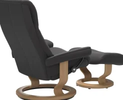Stressless® Relaxsessel »View« Set, Relaxsessel mit Hocker,mit Classic Base, Größe S,Gestell Eiche