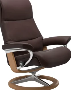 Stressless® Relaxsessel »View« Set, Relaxsessel mit Hocker,mit Signature Base, Größe S,Gestell Eiche