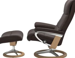Stressless® Relaxsessel »View« Set, Relaxsessel mit Hocker,mit Signature Base, Größe S,Gestell Eiche