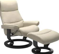 Stressless® Relaxsessel »View« Set, Relaxsessel mit Hocker,mit Classic Base, Größe S,Gestell Schwarz