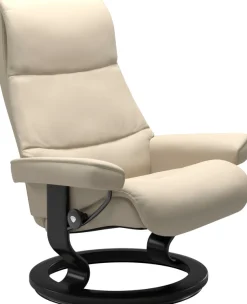 Stressless® Relaxsessel »View« Set, Relaxsessel mit Hocker,mit Classic Base, Größe S,Gestell Schwarz