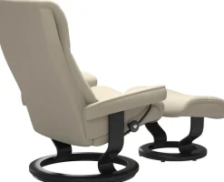 Stressless® Relaxsessel »View« Set, Relaxsessel mit Hocker,mit Classic Base, Größe S,Gestell Schwarz