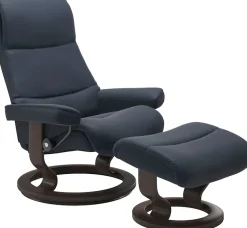 Stressless® Relaxsessel »View« Set, Relaxsessel mit Hocker,mit Classic Base, Größe S,Gestell Wenge
