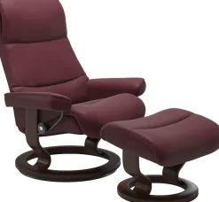 Stressless® Relaxsessel »View« Set, Relaxsessel mit Hocker,mit Classic Base, Größe S,Gestell Braun