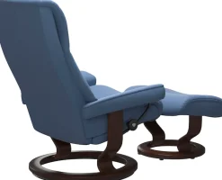 Stressless® Relaxsessel »View« Set, Relaxsessel mit Hocker,mit Classic Base, Größe M,Gestell Braun