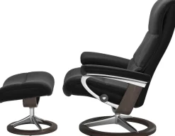 Stressless® Relaxsessel »View« Set, Relaxsessel mit Hocker,mit Signature Base, Größe M,Gestell Wenge