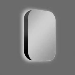 Talos Badezimmerspiegelschrank oval, BxH: 40x60 cm, aus Alumunium und Echtglas, IP24