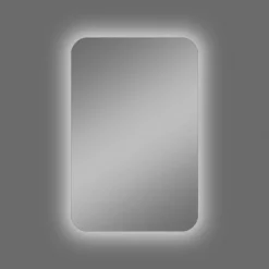 Talos Badezimmerspiegelschrank oval, BxH: 40x60 cm, aus Alumunium und Echtglas, IP24