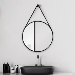 Talos Badspiegel »Black Style« Durchmesser: 50 cm, mattschwarz lackiert